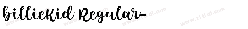 billieKid Regular字体转换